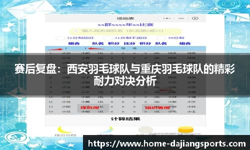 赛后复盘：西安羽毛球队与重庆羽毛球队的精彩耐力对决分析